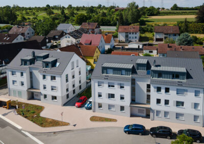 2 Mehrfamilienhäuser in Magstadt, gebaut von der Steegmüller Wohnbau GmbH